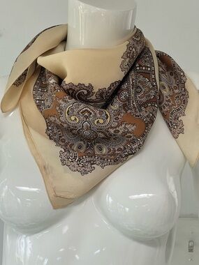Vintage St. Michael Made in Italy Square Scarf 27”x27” Retro luxury
